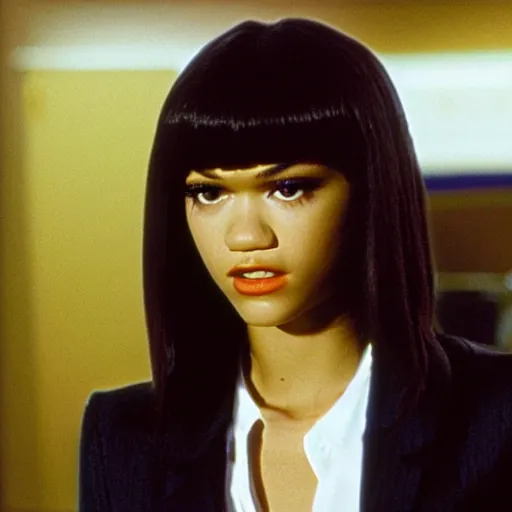 Prompt: picture of Zendaya in Pulp Fiction