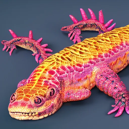 Prompt: speculative evolution of a frostbiten leatherback snake detailed colorful, done by dougal dixon illustration trending on artstation afterman