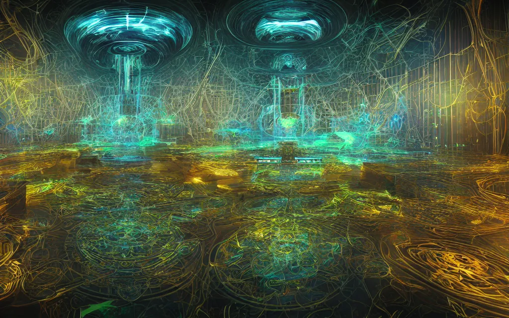 Image similar to prophecy of a techno - spiritual utopian temple, perfect future, award winning digital art