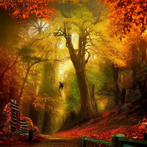 Image similar to Epic Autumn Fantasy Scenery by John Stephans