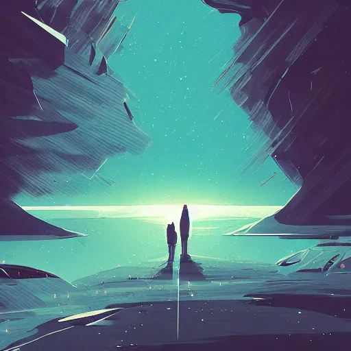 Image similar to galaxies alight with fury, Alena Aenami, Artstation