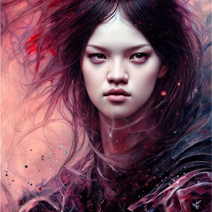 Image similar to jossi of blackpink, king, tarot card, highly detailed, digital painting, smooth, sharp focus, illustration, ultra realistic, 8 k, art by karol bak and agnes cecile