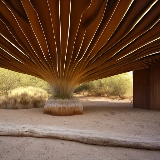 Image similar to biophilia architecture in the desert