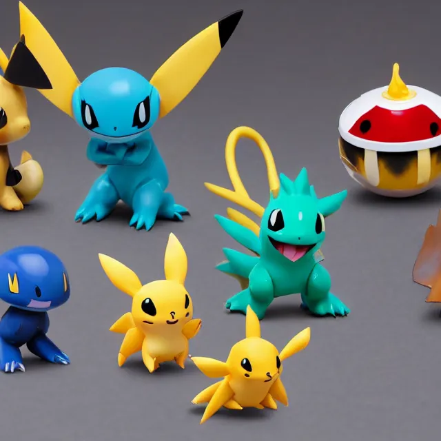 Image similar to stylized pokemon vinyl figure, figure photography, high details