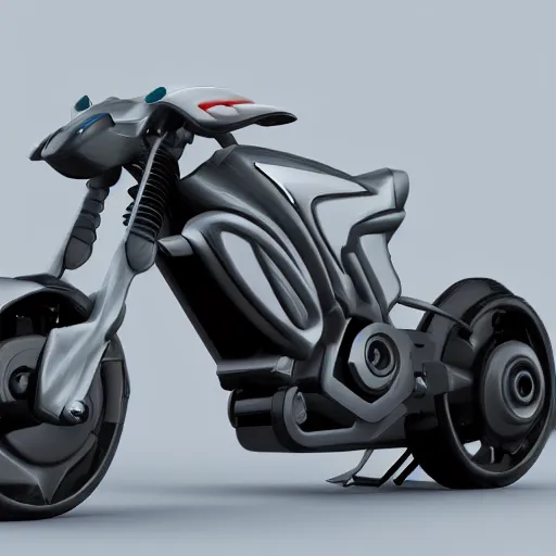 Prompt: futuristic gunpla hoverbike, tron bike, akira motorcycle, hard surface modelling, 3 d, octane render, studio lighting