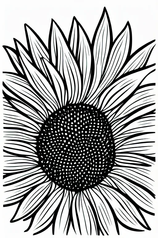 Prompt: minimalist boho style art of a sunflower, illustration, vector art