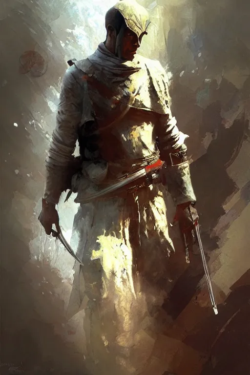 assassin, painting by alphonse murac, craig mullins, Stable Diffusion