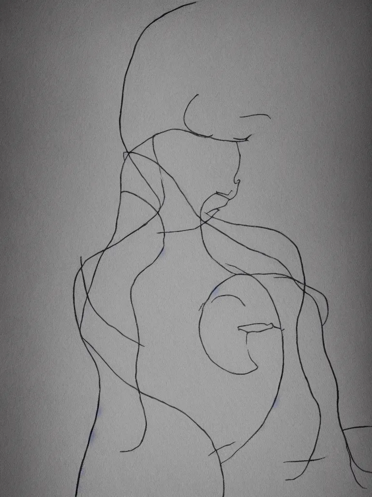 Image similar to single line portrait inspired by differantly, flowsofly and subhankar