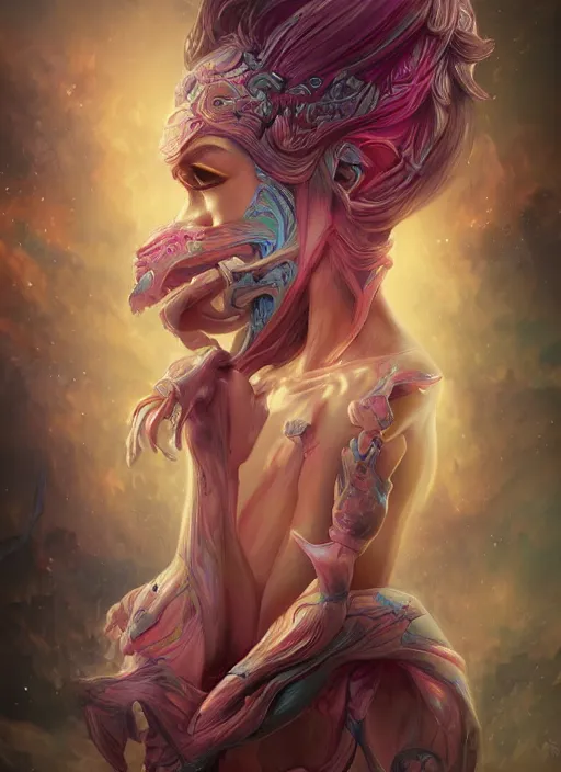 Image similar to dreamscape, female, ross tran, vivid colors, anatomical, highly detailed sculpture, intricate detailed, ommatidia, 8 k, cinematic atmosphere, post - processing