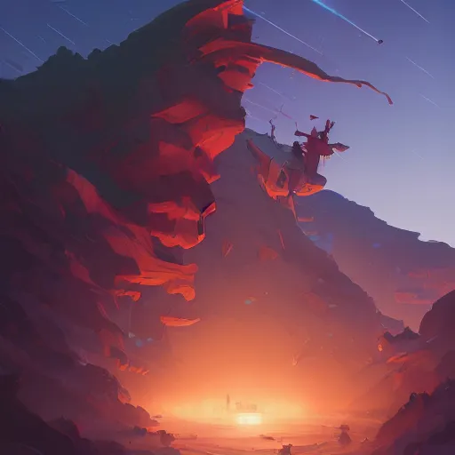 Image similar to hero world close encounters of the third kind, behance hd by jesper ejsing, by rhads, makoto shinkai and lois van baarle, ilya kuvshinov, rossdraws global illumination