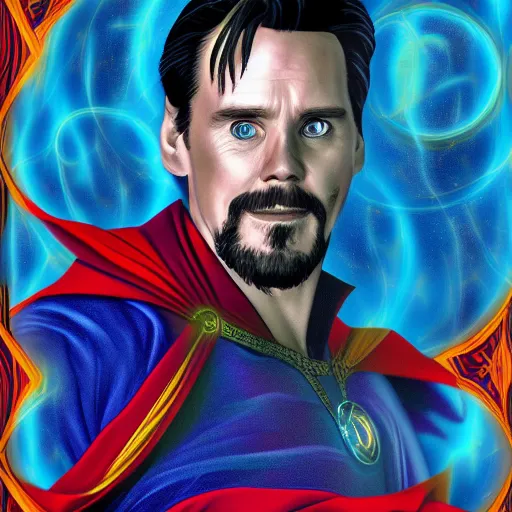 Image similar to Digital painting of Jim Carrey as Doctor Strange