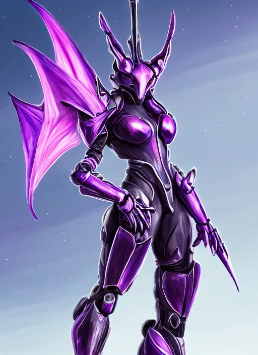 Image similar to cinematic, hyperdetailed elegant beautiful stunning giantess anthropomorphic mecha hot female dragon goddess, sharp spines, sharp metal ears, smooth purple eyes, smooth fuschia skin, silver armor, bigger than galaxy, epic proportions, epic scale, macro giantess, warframe, destiny, furry, dragon art, goddess art, giantess art, furaffinity, octane