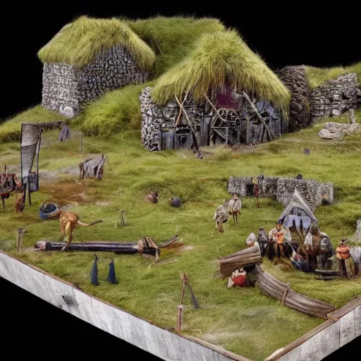 Image similar to diorama From the villages of the Norse