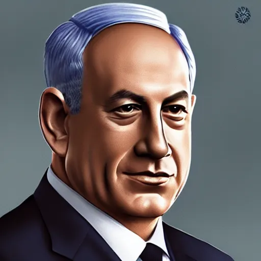 Image similar to benjamin netanyahu portrait, photorealistic, detailed