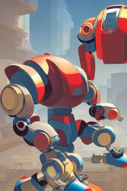 Image similar to metabots medabots medarotto medarot robot minimalist comics, behance hd by jesper ejsing, by rhads, makoto shinkai and lois van baarle, ilya kuvshinov, rossdraws global illumination ray tracing hdr radiating a glowing aura