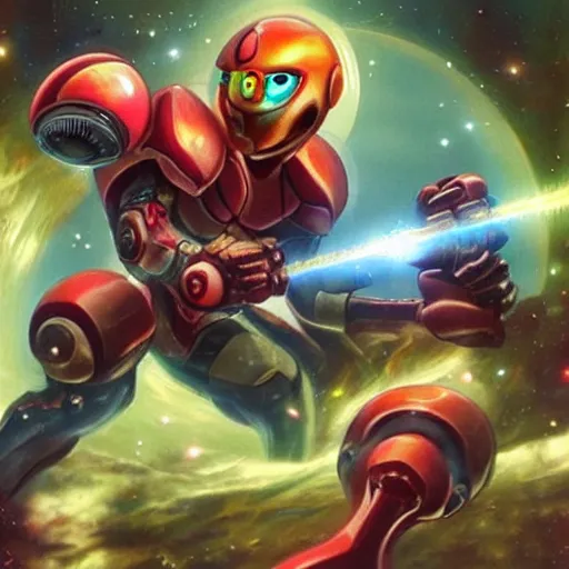 Prompt: The last Metroid is in captivity. The galaxy is at peace.