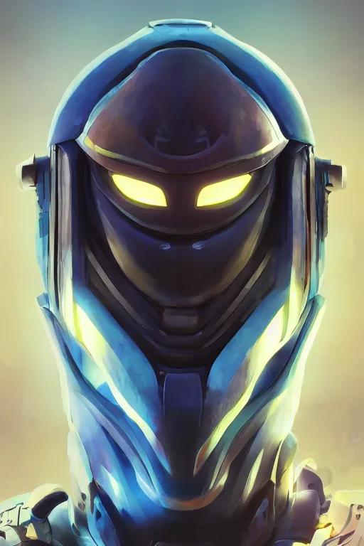 Image similar to epic mask helmet robot ninja portrait stylized as fornite style game design fanart by concept artist gervasio canda, behance hd by jesper ejsing, by rhads, makoto shinkai and lois van baarle, ilya kuvshinov, rossdraws global illumination radiating a glowing aura global illumination ray tracing hdr render in unreal engine 5