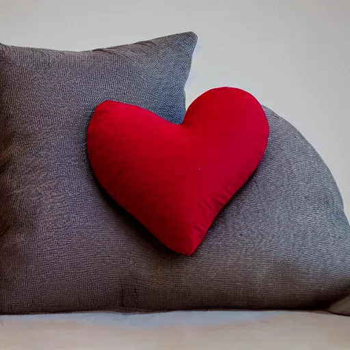 Image similar to a heart shaped red pillow, photo, mothers day