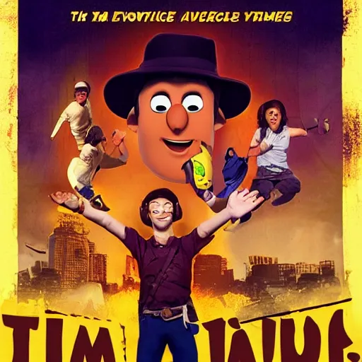 Image similar to tim from the show tim / : tims adventure, movie poster