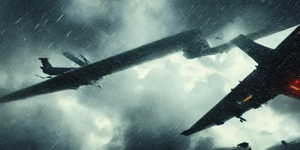 Prompt: screenshot from a renaissance airship cyberpunk cinematic masterpiece, hurricane tornado rain mist hail debris flying, fps, cinematography, photo, photography, 4 k, by greg rutkowski, roger deakins