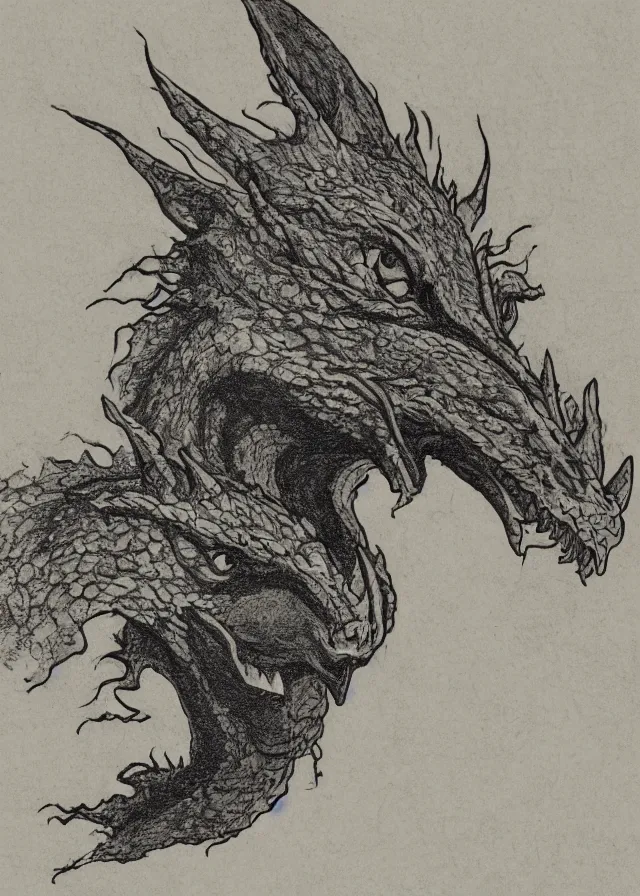 Image similar to portrait of a dragon's head,