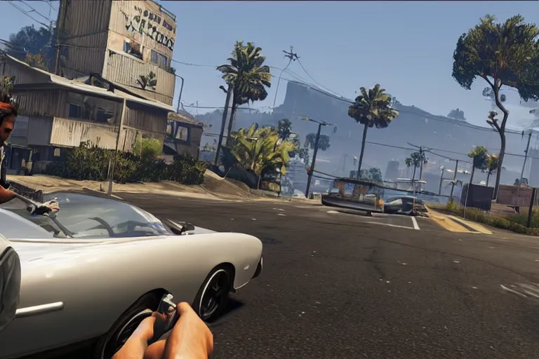 Prompt: a photo of gameplay of GTA 6, 4k