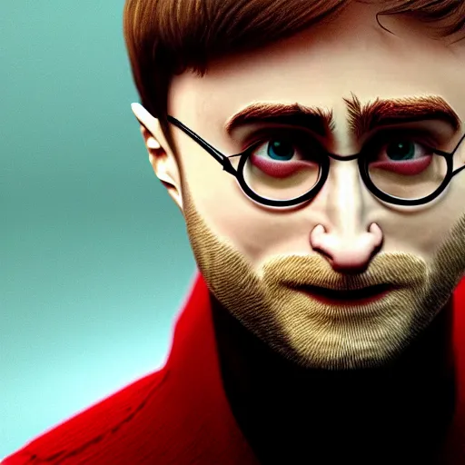 Image similar to hybrid of daniel radcliffe and a radish, film still, 8 k, trending on artstation