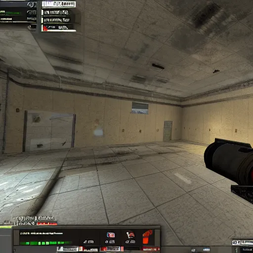 Prompt: CS:GO Ingame screenshot of the map nuke