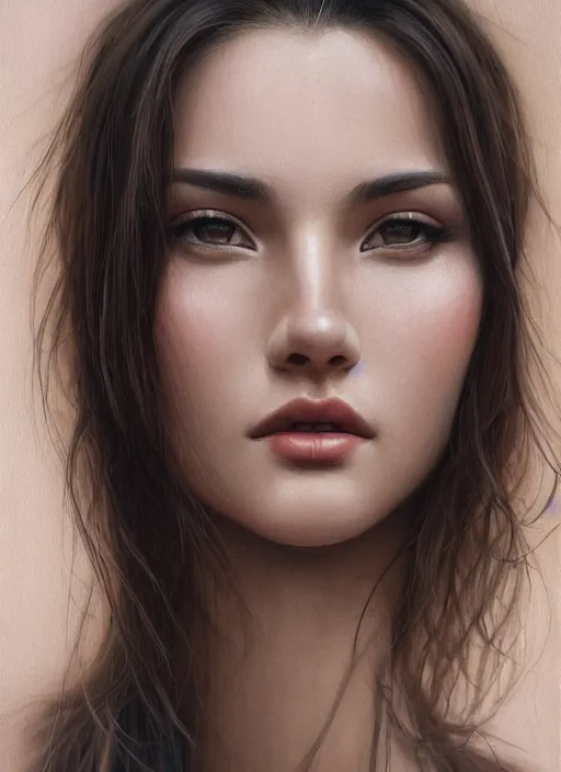 Prompt: high angle photo of a gorgeous young woman in the style of stefan kostic, realistic skin texture, 1 / 2 body crop, 8 5 mm art lens, f 1. 2, sharp focus, 8 k high definition, insanely detailed, intricate, elegant, art by stanley lau and artgerm