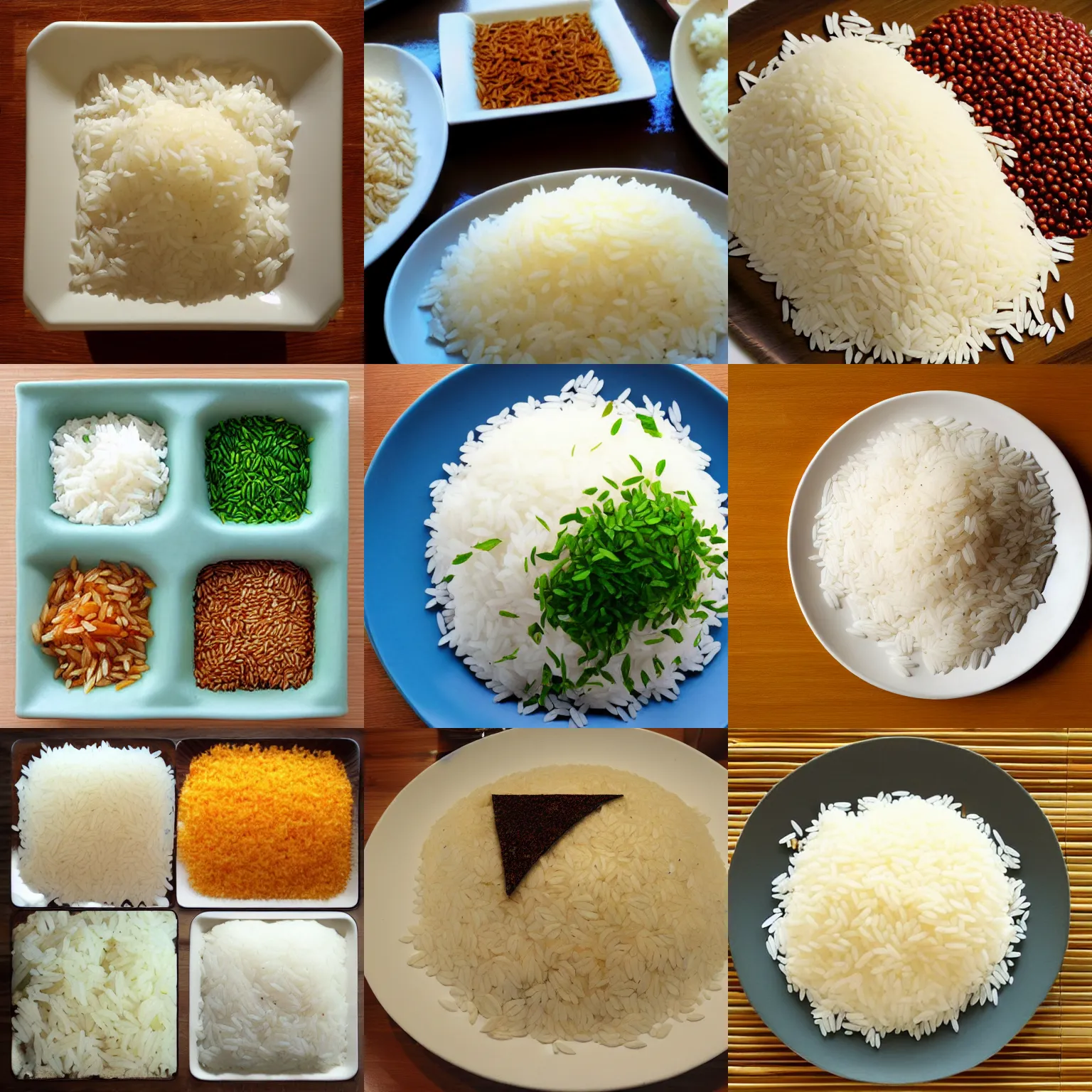 Prompt: rice made of planes