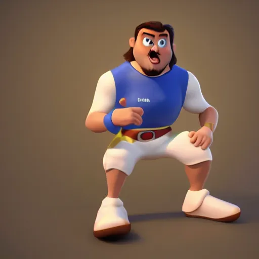 Prompt: forsen as a disney pixar character, 3 d render, octane render