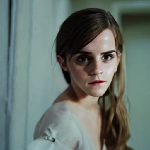 Prompt: emma watson lost in backrooms, cinestill 800t, cinematic shot, 4k HD