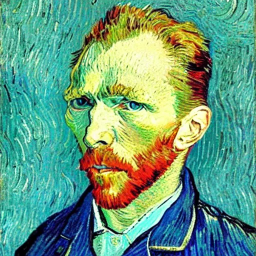 Prompt: Van Gogh's self-portrait, Japanese anime style