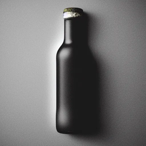 Image similar to bottle of love and dreams, hyper realistic, rendered in octane, glowing, dark background