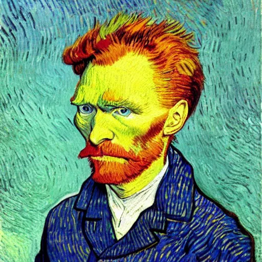 Image similar to conan o'brien, by vincent van gogh