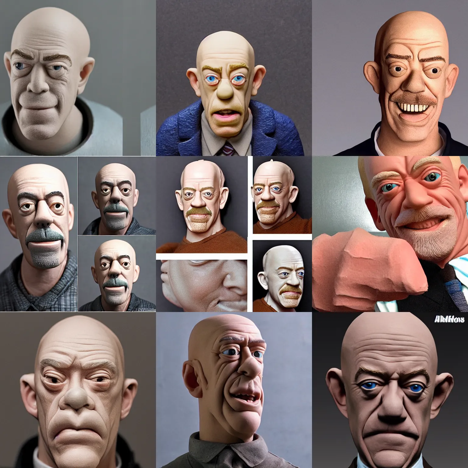 Prompt: j. k. simmons made out of clay