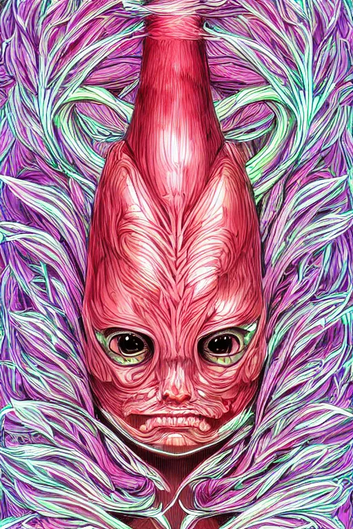 Image similar to radish humanoid, symmetrical, highly detailed, digital art, sharp focus, trending on art station, anime art style