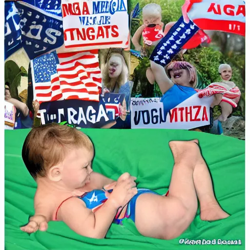 Image similar to maga supporters in diapers