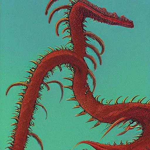 Image similar to Centipede kaiju by Roger Dean