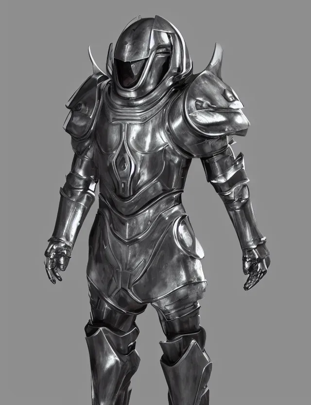 Prompt: full body shot, digital realistic 3 d rendering of a futuristic spacepunk armor holy paladin with light powers and sculpted detailed head armor, highly detailed, 4 k, hdr, smooth, sharp focus, high resolution, award - winning photo., corona render, substance painter hyper detailed armor. trending on art statation