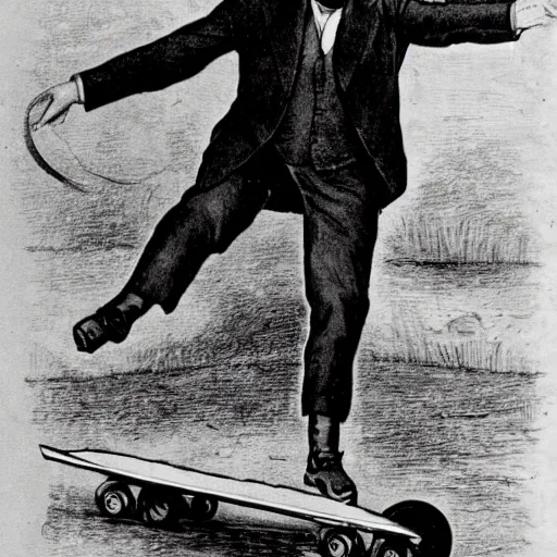 Prompt: lenin doing a kickflip with a skate