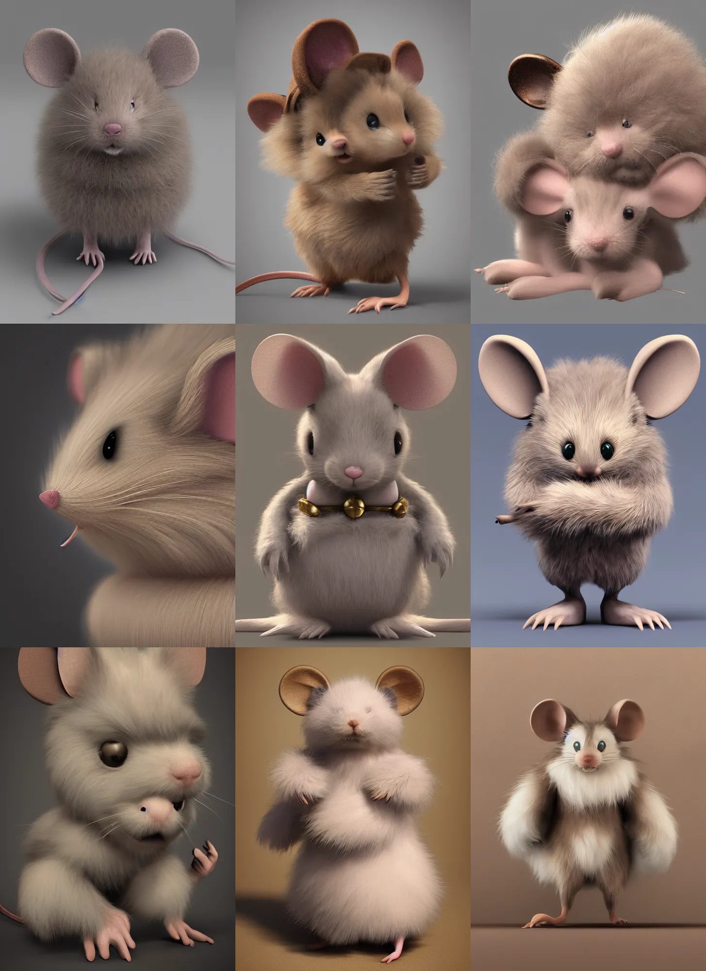 Prompt: high quality 3 d render hyperrealist very cute muted color fluffy! steampunk mouse detective, highly detailed, vray smooth, hannah yata charlie immer, soft indoor light, low angle, uhd 8 k, sharp focus