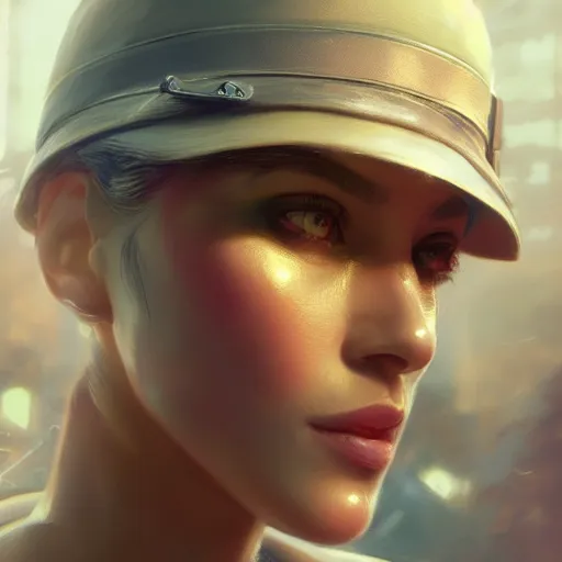 Image similar to police, 8 k uhd, unreal engine, reflected chrome, octane render in the artstyle of craig mallismo, artgerm, jeremy lipkin and michael garmash, unreal engine 5, highly detailed face, true anatomy!, extremely detailed!, fishnets, dystopian, details visible, octane render, photography