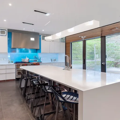 Image similar to hd photo of a modern kitchen filled with beach balls
