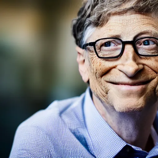 Prompt: portrait photo still of real life bill gates, 8 k, 8 5 mm f 1. 8