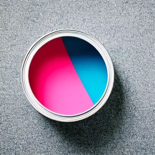 Image similar to can of paint, minimal, modern, solid colors, pink