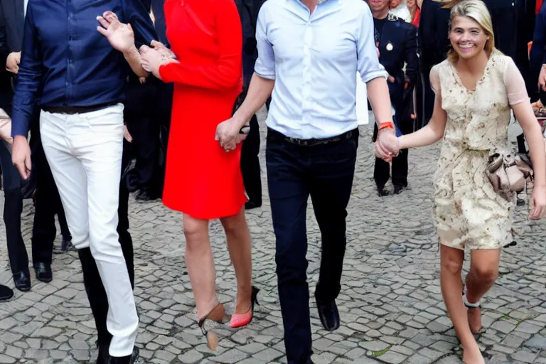 Image similar to princess maxima and geert wilders holding hands romatically