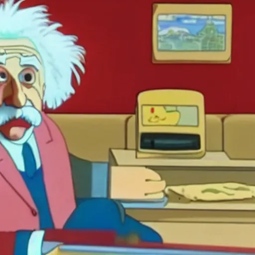 Image similar to Einstein in a Caillou episode
