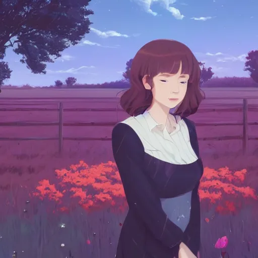 Prompt: a portrait of a young woman countryside landscape ambient lighting, 4k, anime, key visual, lois van baarle, ilya kuvshinov rossdraws The seeds for each individual image are: [3211262987, 1840580735, 136412351, 3945074687, 4074294527, 3156350975, 1930897407, 2654465279, 2506921471, 872637744]