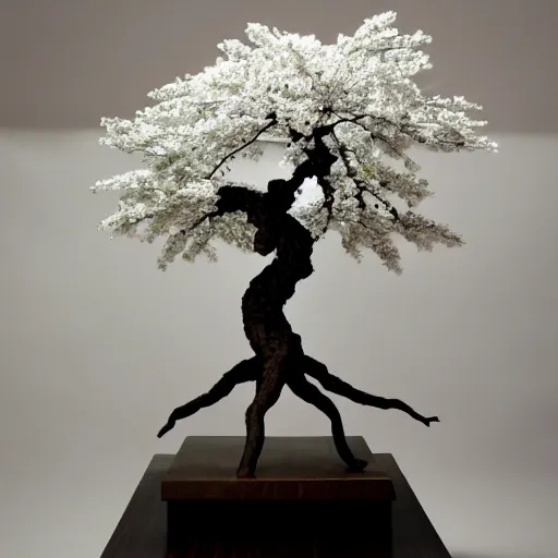 Image similar to a sculpture of sakura tree on the table